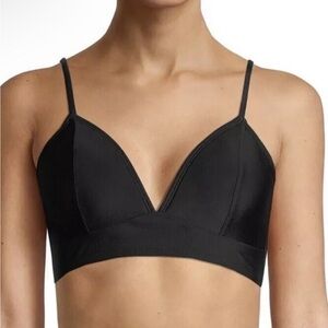 Time and True Women’s Molded Cups Longline Bikini Top Size XL (16/18) NWT black